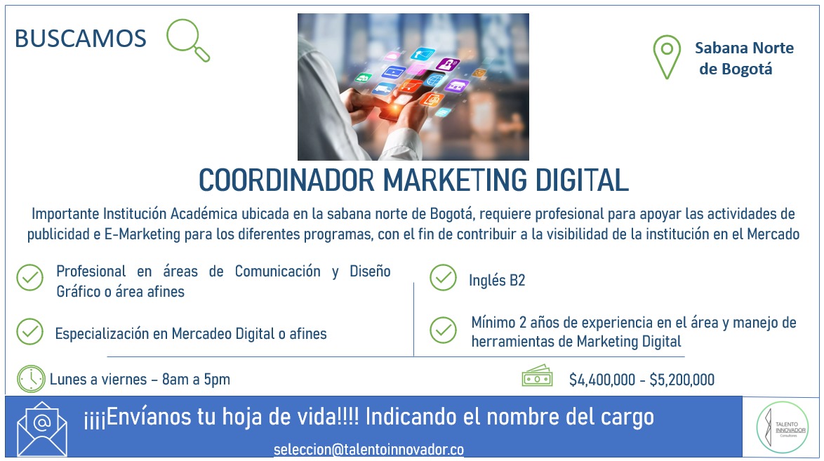 Coordinador Marketing Digital